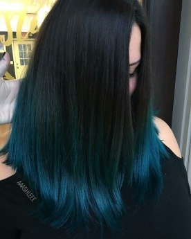 Amazing Ombré Hairstyle Inspirations for Medium Length Hair - Hair Color  Trends | Blue ombre hair, Hair color for black hair, Ombre hair color